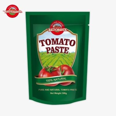 500g de pâte de tomate en sachet debout offre un emballage pratique et un goût délicieux