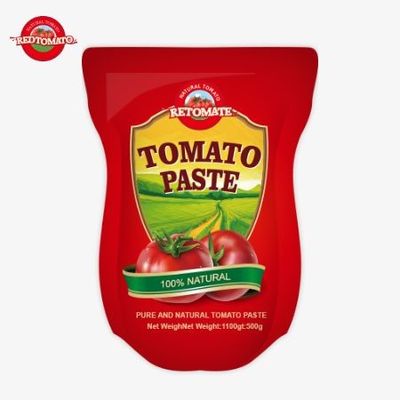 Le sac de pâte de tomate de 1100 g répond aux normes ISO, HACCP et BRC pour la conformité aux prix d'usine
