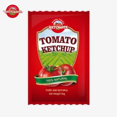 Sachet au ketchup de tomate de 36 g OEM avec prix d'usine chinois naturel pur