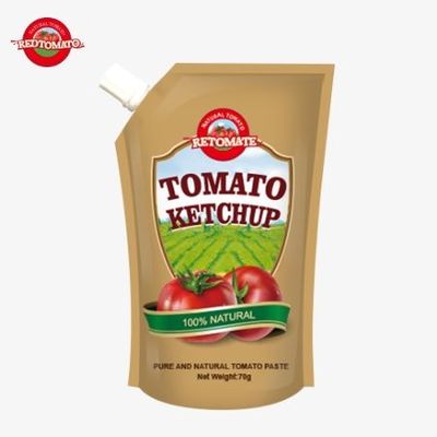 Prix d'usine 70g Sachet de ketchup Convient saveur naturelle pure normes internationales