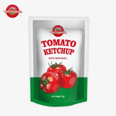 Des sachets de 70 g de ketchup confortables répondant aux normes internationales offerts à des prix d'usine