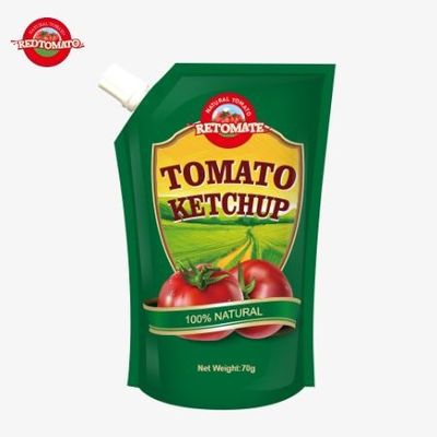 Disponible au prix d'usine, nos sacs de 70g de ketchup répondent aux normes internationales
