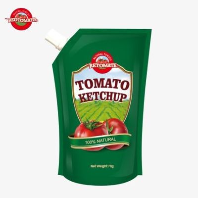 Nous offrons des sachets de ketchup à prix d'usine de 70 g qui répondent aux normes internationales