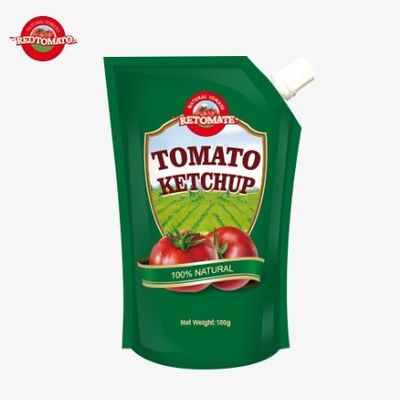 OEM 100g Sachet de ketchup naturel, Normes HACCP FDA, Prix de l'usine en Chine