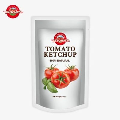 Nous produisons des sachets de ketchup de 140 g qui répondent aux normes internationales et sont disponibles à des prix d'usine