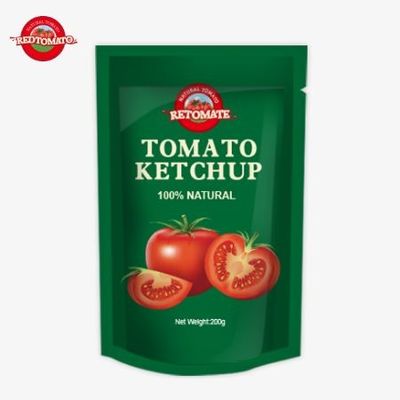 OEM 200g Sachet Ketchup saveur naturelle pure Parfait pour la Chine Prix d'usine