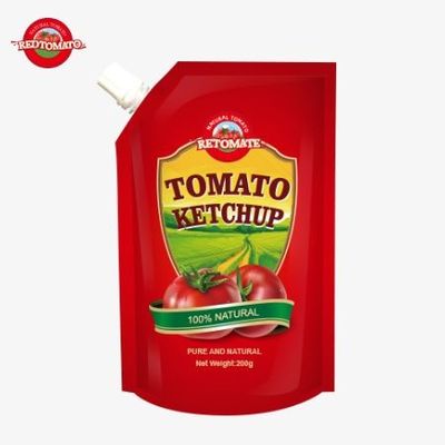 OEM 200g sachet de ketchup avec saveur naturelle pure, parfait pour la Chine prix d'usine