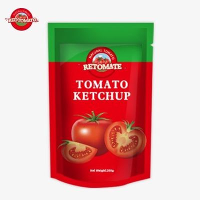 Nous produisons des sachets de 200g de ketchup qui répondent aux normes internationales et sont disponibles à des prix d'usine