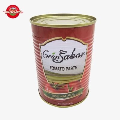 Pâte de tomate en conserve Gransadon 400 g (Brix 24 % - 26 %) – OEM pris en charge avec une conception d'emballage personnalisée