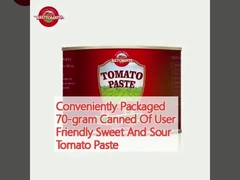 Commodément emballé 70 grammes en conserve de pâte de tomate douce et aigre conviviale